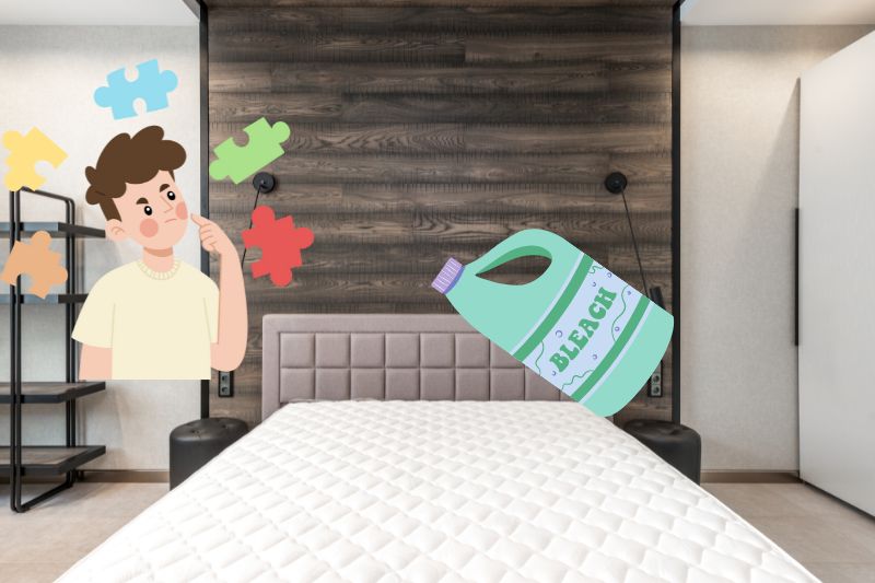 can you use bleach to clean a mattress