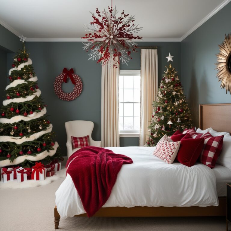 54 Christmas Bedroom Wall Decor Ideas