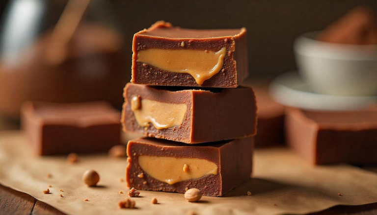 26 Peanut Butter Chocolate Candy Fudge Bars