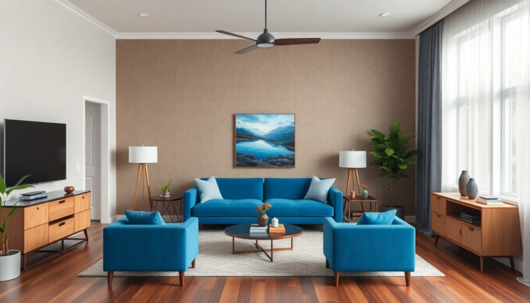 26 Brown and Blue Living Room Ideas