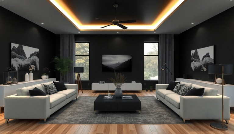 28 Black Living Room Ideas
