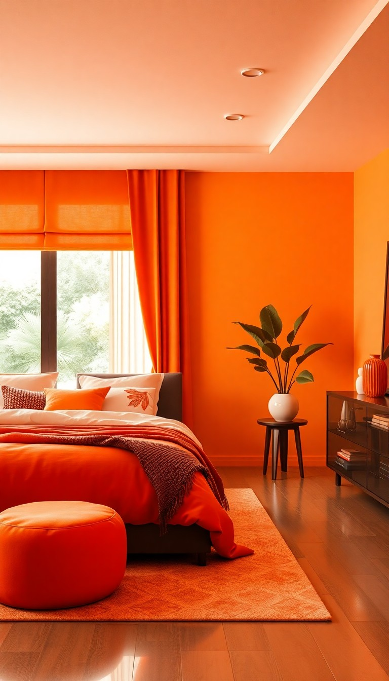 21 Orange Bedroom Ideas » Mattress Vela