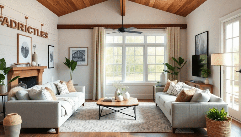 19 Cozy Modern Farmhouse Living Room Ideas