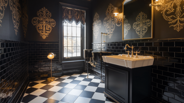24 Dark Powder Room Ideas