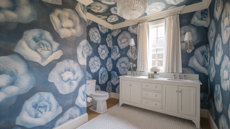 27 Wallpaper Powder Room Ideas