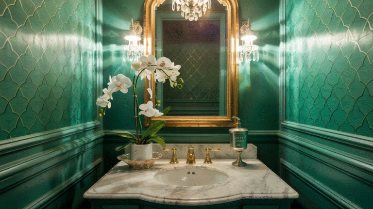 23 Green Powder Room Ideas