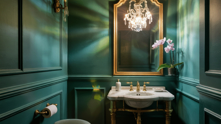 28 Dramatic Powder Room Ideas