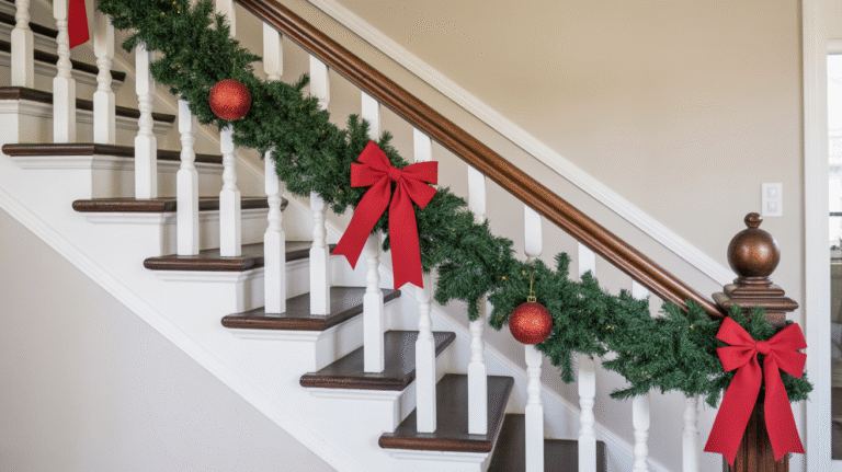 26 Banister Christmas Decor Ideas