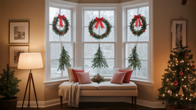 28 Bay Window Christmas Decor Ideas