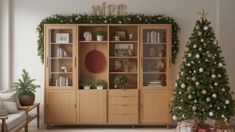 18 Cabinet Christmas Decor Ideas