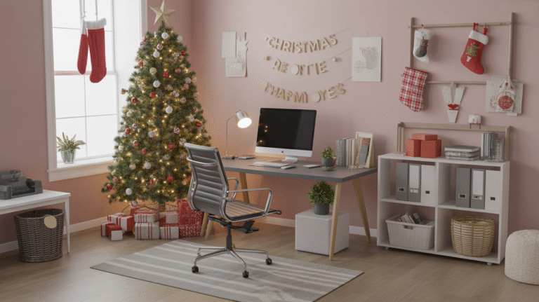 24 Christmas Decor for Office Ideas: Turn Your Workspace Into a Winter Wonderland