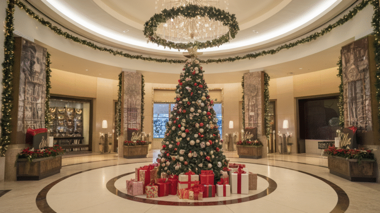 23 Christmas Decor Ideas for Lobby: Turn Your Entrance Into a Festive Wonderland