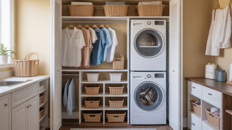 23 Laundry Closet Ideas to Make Your Space Actually Work for You (and Look Cute Doing It)