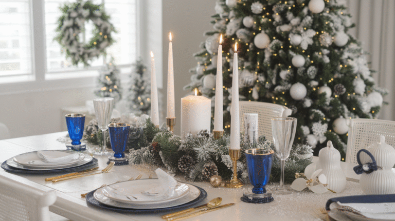 27 White and Blue Christmas Decor Ideas